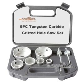 9PC Tungsten Carbide nghiến lỗ Saw Thiết