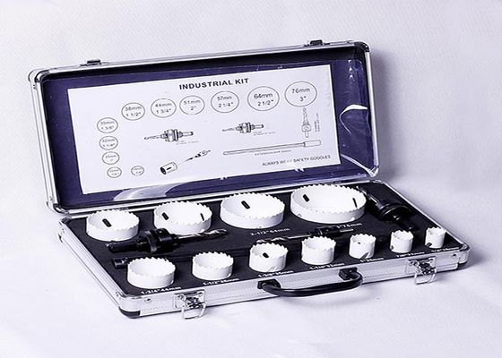 13PC kim loại cắt lỗ Saw Set Với ​​Extension Ba, Hex Shank Arbor