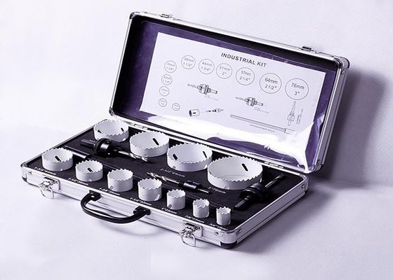 13PC kim loại cắt lỗ Saw Set Với ​​Extension Ba, Hex Shank Arbor
