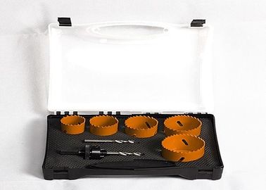 7PC thép không gỉ lưỡng kim lỗ Saw 38mm 44mm 2 inch 2,5 inch Với thí điểm khoan / arbors
